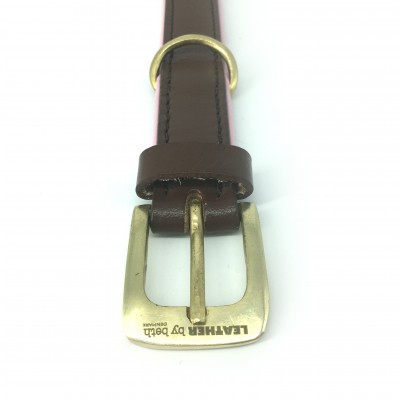 Citywalk dog collar cognac/pink, danish design