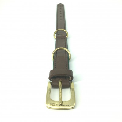 Citywalk Hundehalsband Cognac/Dunkelgrün, dänisches Design