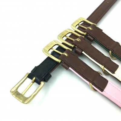 Citywalk Hundehalsband Cognac/Dunkelgrün, dänisches Design