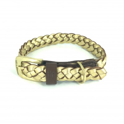 Miniflet Hundehalsband Gold, dänisches Design