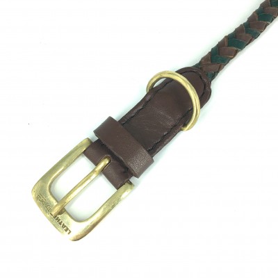 MAXIFLET hundehalsbånd, cognac/mosgrøn