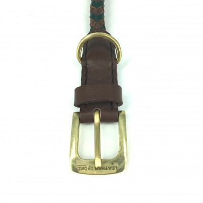 MAXIFLET hundehalsbånd, cognac/mosgrøn