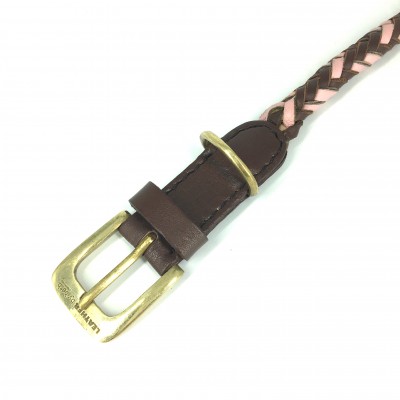 Maxiflet Hundehalsband Cognac/Rosa, dänisches Design