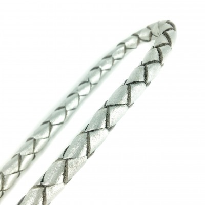 MINIFLET hundeline, sølv læder, dansk design