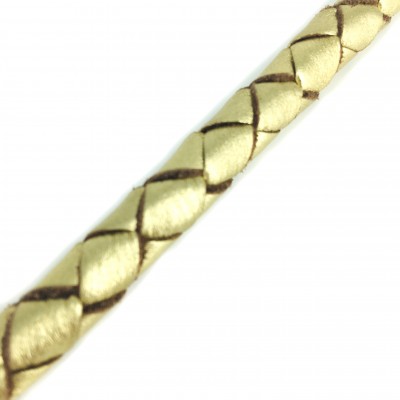 MINIFLET hundeline, guld læder, dansk design