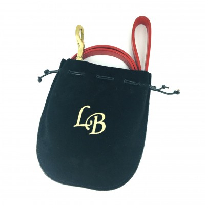 SMILE AT ME hundeline, rød læder, dansk design