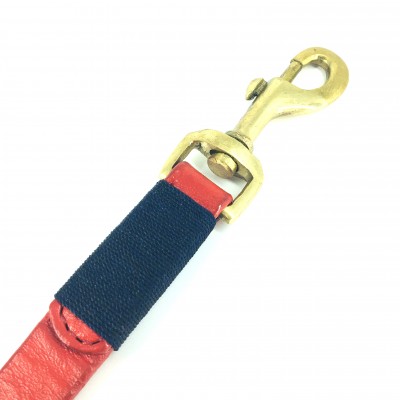 SMILE AT ME hundeline, rød læder, dansk design