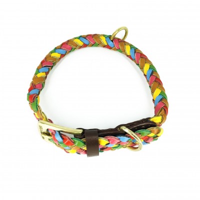 Maxiflet dog collar rainbow, danish design