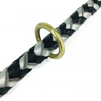 Maxiflet dog collar black/silver, danish design