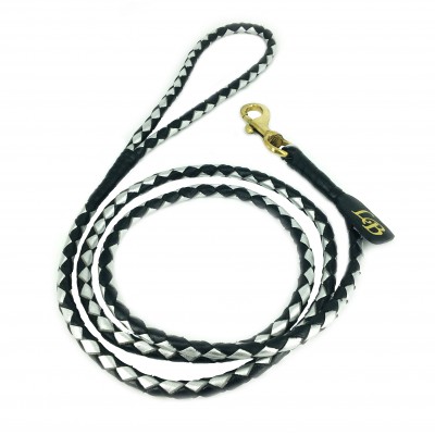 Miniflet, Schwarz/Silber Hundeleine