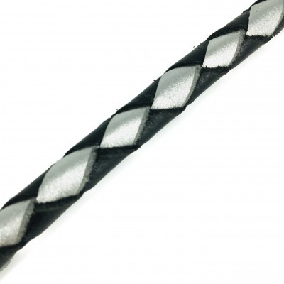 Miniflet, Schwarz/Silber Hundeleine