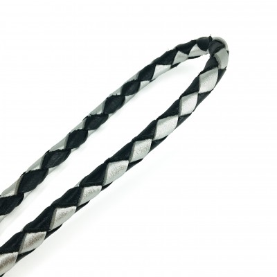 Miniflet, Schwarz/Silber Hundeleine