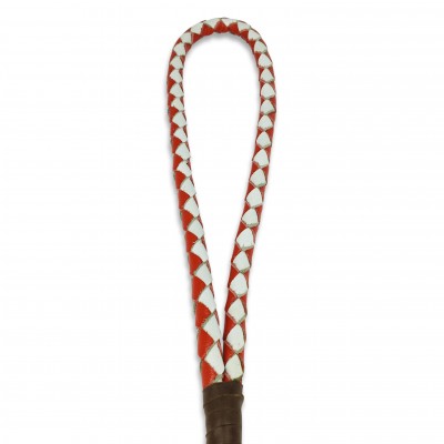 MINIFLET hundeline, rød/hvid læder, dansk design