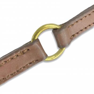 Dressurline flad i cognac læder, dansk design