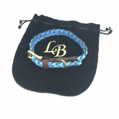 MINIFLET armbånd, lyseblå læder, dansk design
