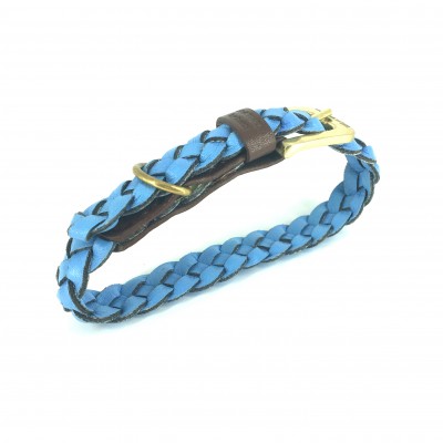 MINIFLET armbånd, lyseblå læder, dansk design