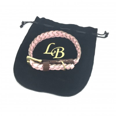 MINIFLET armbånd, lyserød læder, dansk design