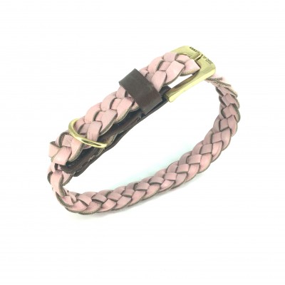 MINIFLET armbånd, lyserød læder, dansk design