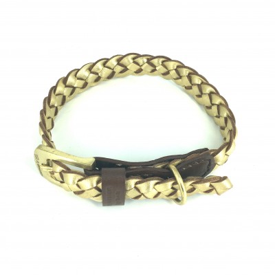MINIFLET armbånd, guld læder, dansk design