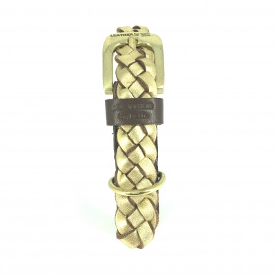 MINIFLET armbånd, guld læder, dansk design