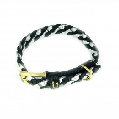 Miniflet bracelet, silver/black