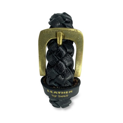 MINIFLET armbånd, sort læder, dansk design