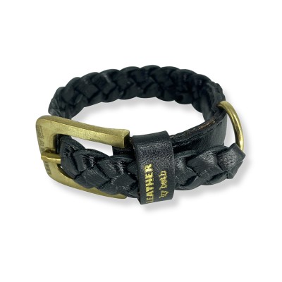 MINIFLET armbånd, sort læder, dansk design