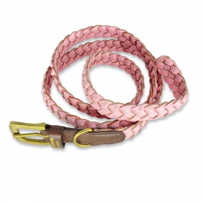 MINIFLET bælte, lyserød læder, dansk design