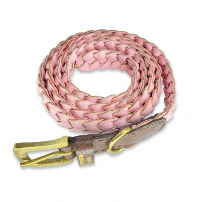 MINIFLET bælte, lyserød læder, dansk design