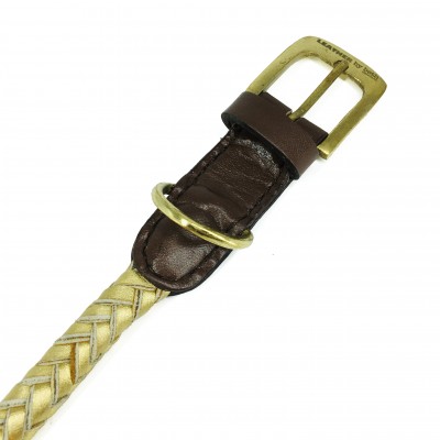 Maxiflet dog collar gold, danish design