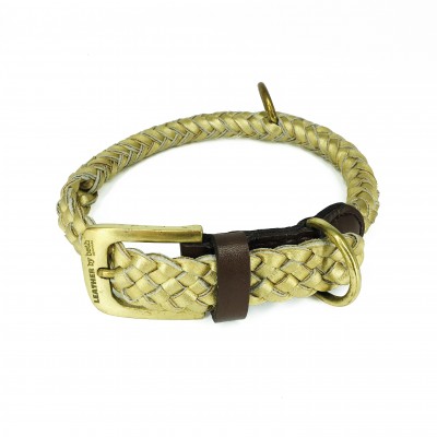 Maxiflet dog collar gold, danish design