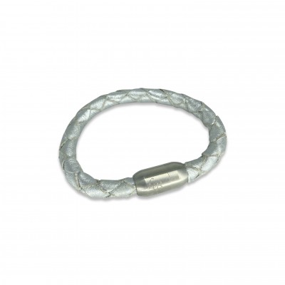 CASUAL armbånd, sølv læder, dansk design