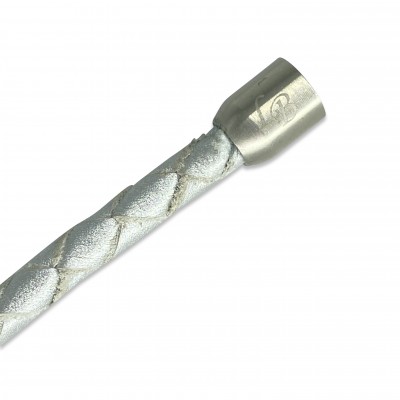 CASUAL armbånd, sølv læder, dansk design