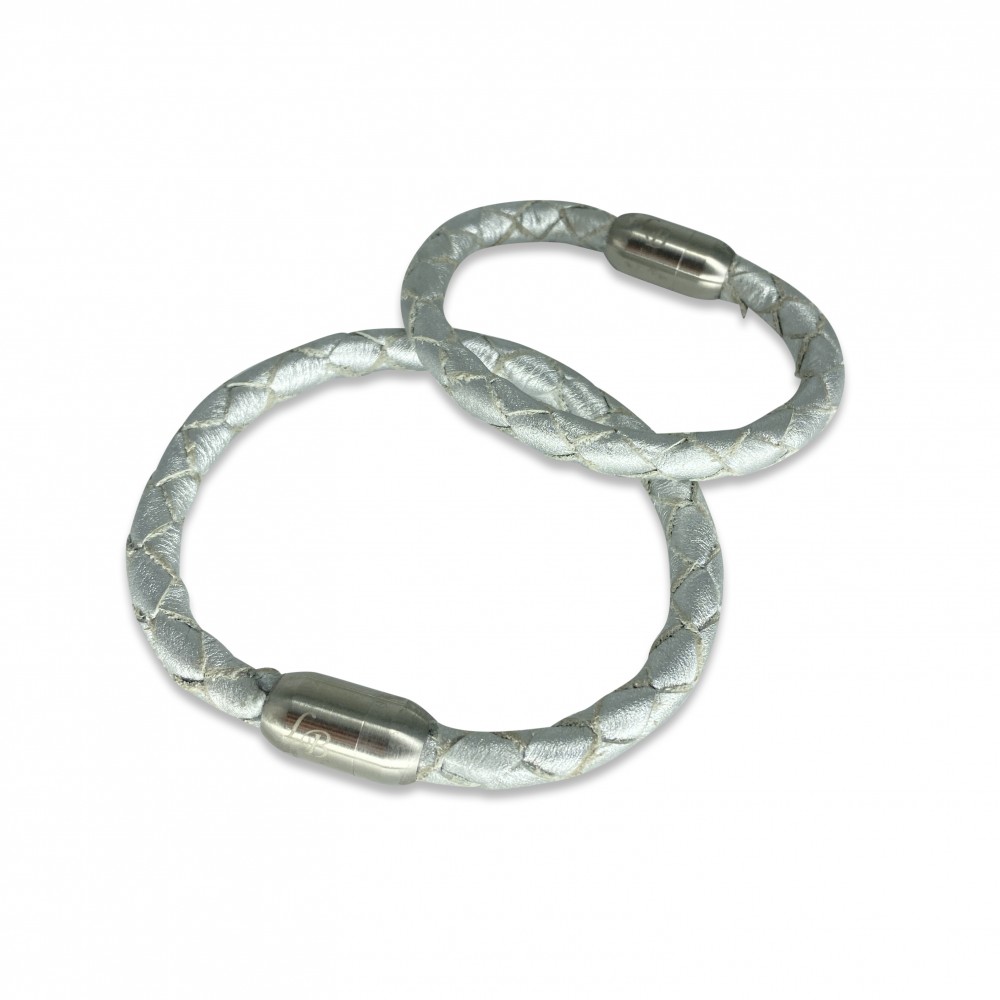 CASUAL armbånd, sølv læder, dansk design