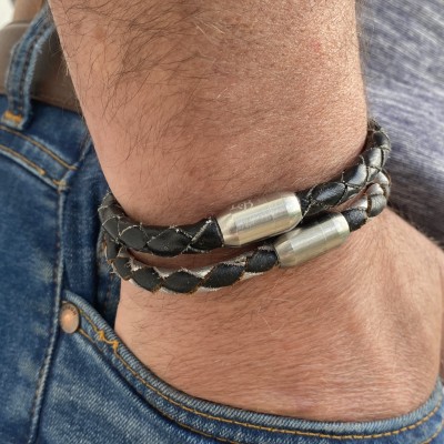 CASUAL armbånd, sort læder, dansk design