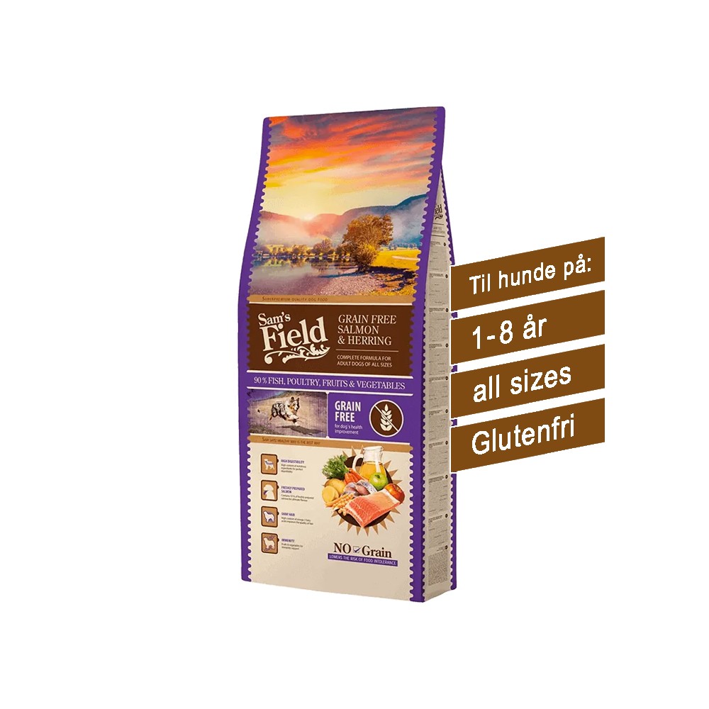 Sam's Field Grain Free Salmon & Herring (13 kg)