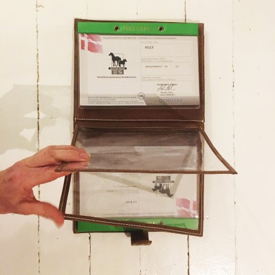 Hestepas cover i cognac læder, dansk design