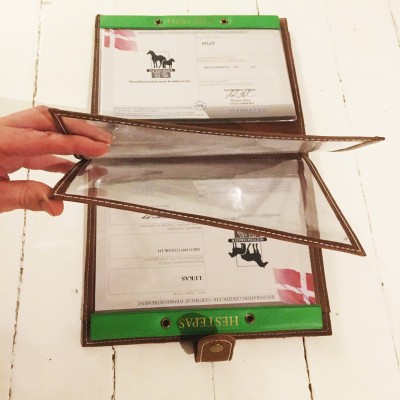 Hestepas cover i cognac læder, dansk design