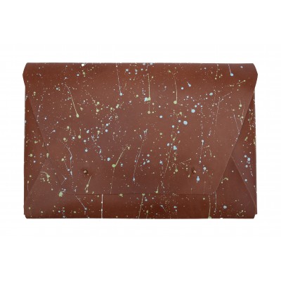 Laptop-cover i kernelæder, turkis & grøn, dansk design