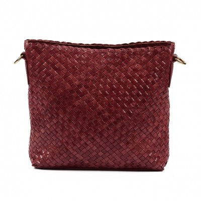 INDIA crossover/crossbody taske, kastanje læder