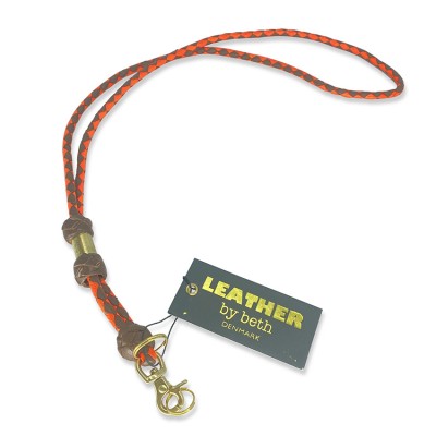 FLØJTESNOR i cognac/orange læder, dansk design