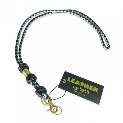 Pfeifen-Leine MG, Schwarz/Silber