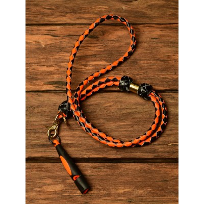 Pfeifen-Leine MG, Schwarz/Orange