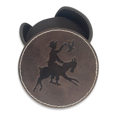 H.C. Andersen coaster, brun læder, dansk design