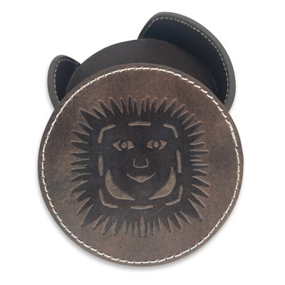 H.C. Andersen coaster, brun læder, dansk design