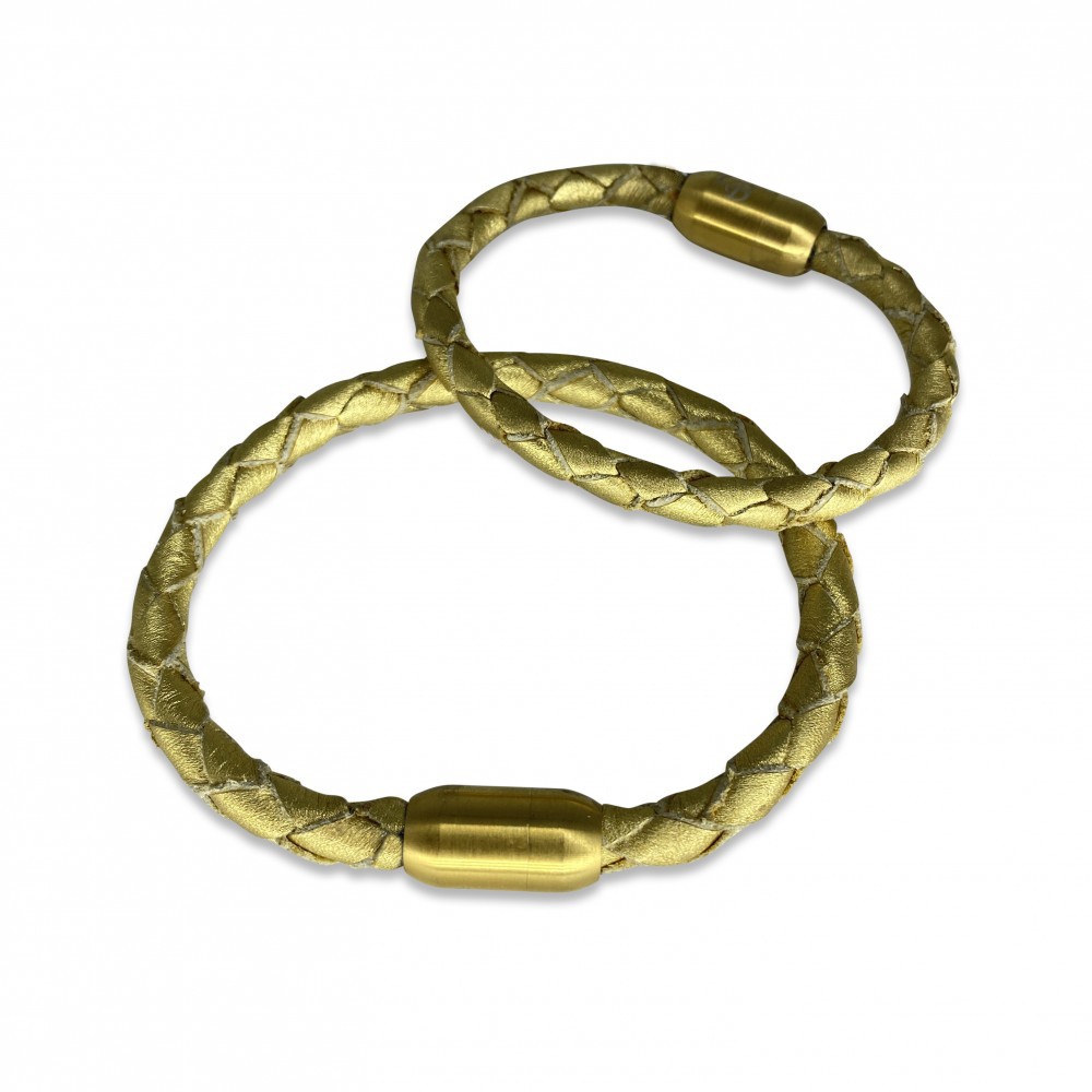 CASUAL armbånd, guld læder, dansk design