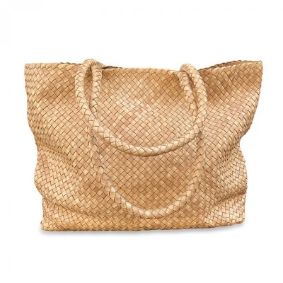 India Leder-Shopper, Créme Leder, dänisches Design