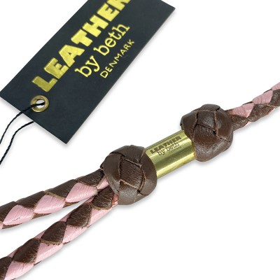Retrieverline i cognac/lyserød læder, dansk design