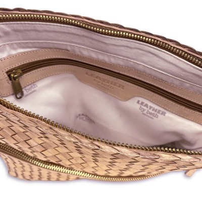 India crossover/crossbody bag, créme leather