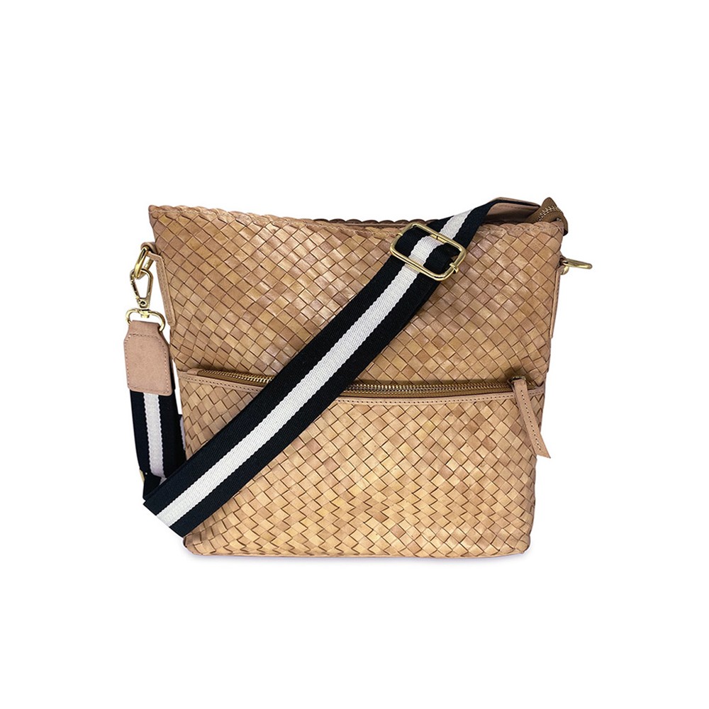 India Crossover/Crossbody, Créme Leder